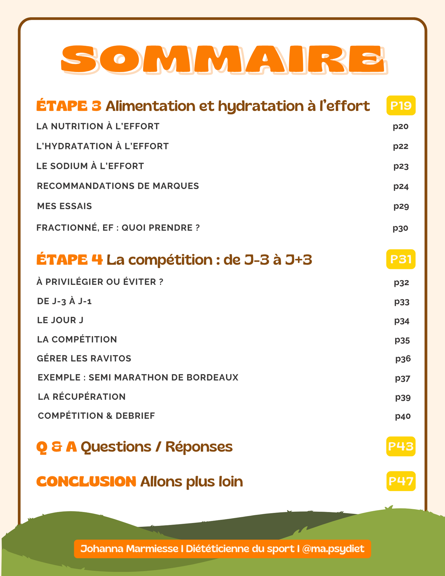 Programme Nutrition Semi-Marathon — 14 semaines