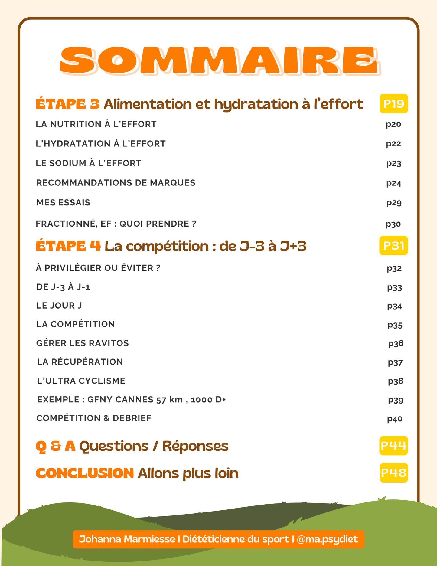 Programme Nutrition Cyclisme et Ultra cyclisme — 14 semaines